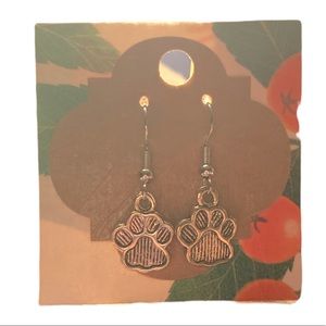 Homemade Paw Print Earrings with Backings 🐾